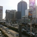 堺東駅から堺市役所の景色